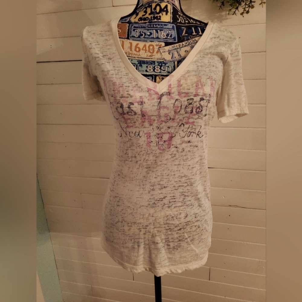 American Eagle Womens v-neck graphic t-shirt